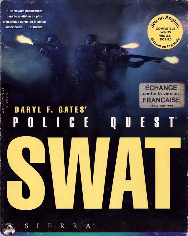 Front Cover for Daryl F. Gates' Police Quest: SWAT (DOS and Windows and Windows 3.x) (1st French release (Game=English/Manual=French))