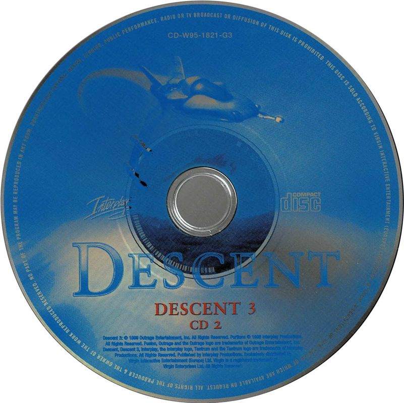 Media for Descent: Venture Pack (DOS and Windows): Descent 3 Disc 2