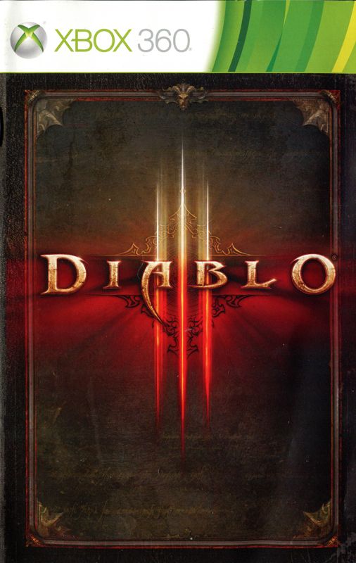 Manual for Diablo III (Xbox 360): Front