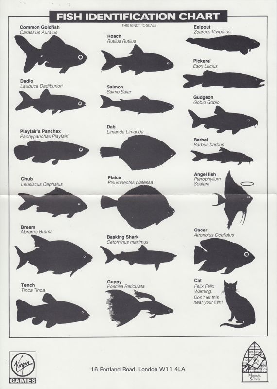 Extras for The Magnetic Scrolls Collection (Amiga): Poster "Fish Identification Chart"