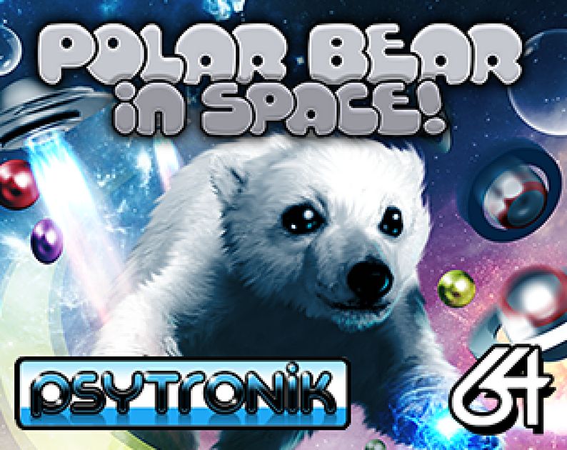 Front Cover for Polar Bear in Space! (Commodore 64): Polar Bear in Space! Digital Release