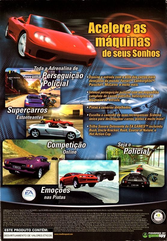 Back Cover for Need for Speed: Hot Pursuit 2 (Windows)