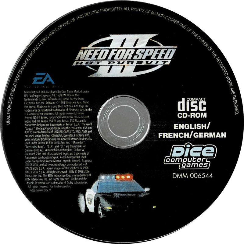 Media for Need for Speed III: Hot Pursuit (Windows) (Dice Multimedia release)