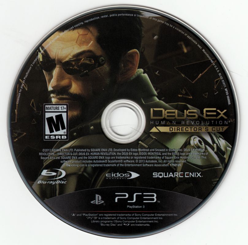 Media for Deus Ex: Human Revolution - Director's Cut (PlayStation 3)