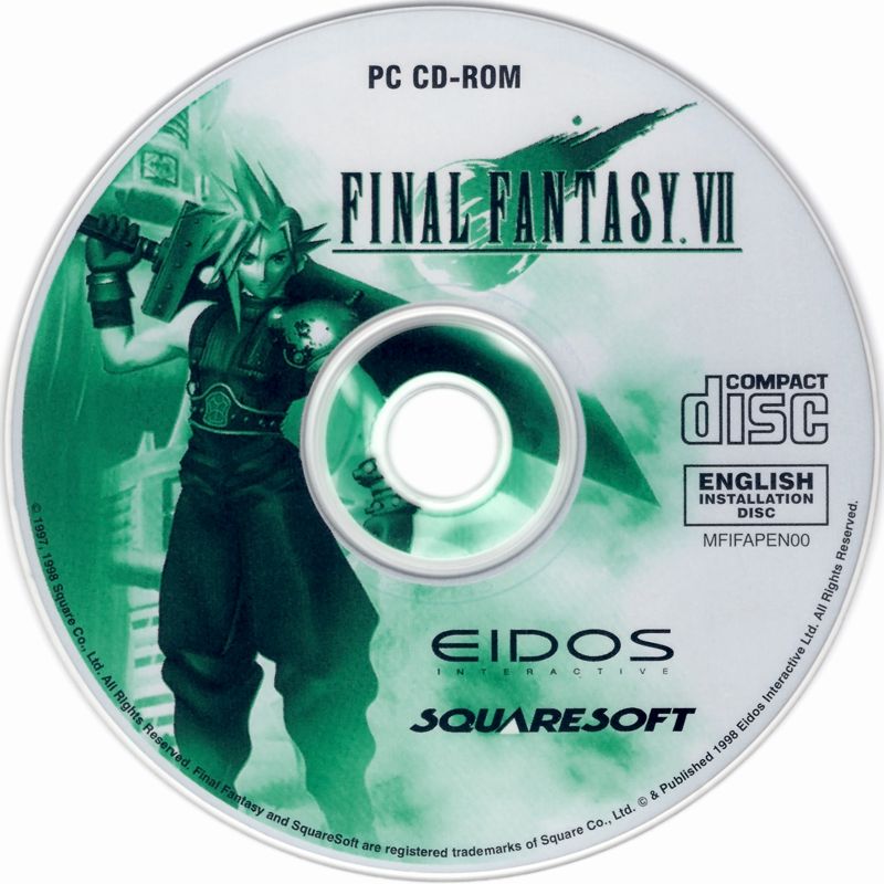 Media for Final Fantasy VII (Windows): Installation Disc