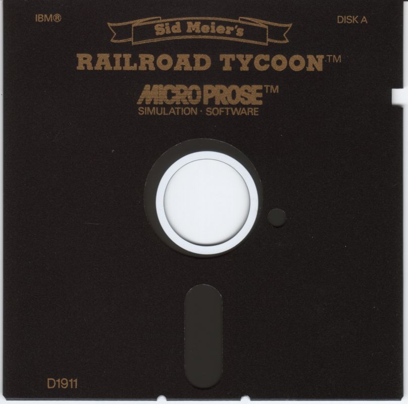Media for Sid Meier's Railroad Tycoon (DOS) (5.25" disk version): Disk A