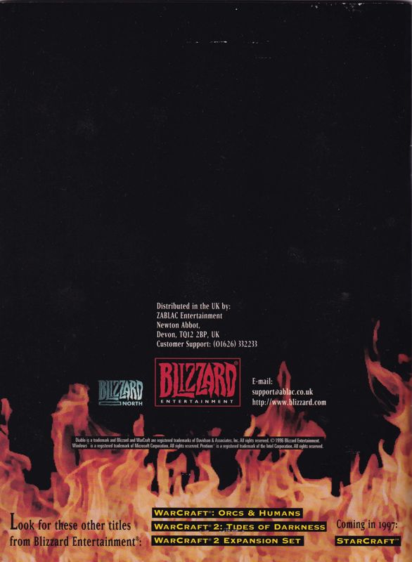 Manual for Diablo (Macintosh): Manual (Back)