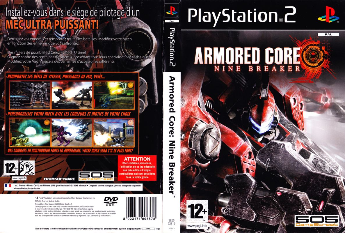 Full Cover for Armored Core: Nine Breaker (PlayStation 2)