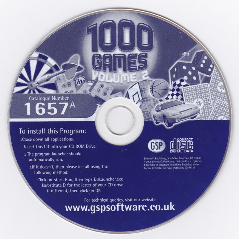 Media for 1000 Games Collection: Vol 2 (Windows) (GSP release)