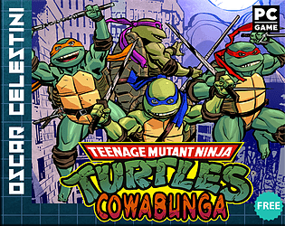 Front Cover for Teenage Mutant Ninja Turtles: Cowabunga (Windows) (itch.io release): Newer cover version