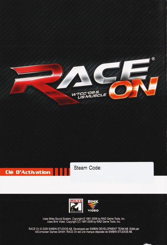 Manual for Race On Bundle (Windows): Back (36-page)