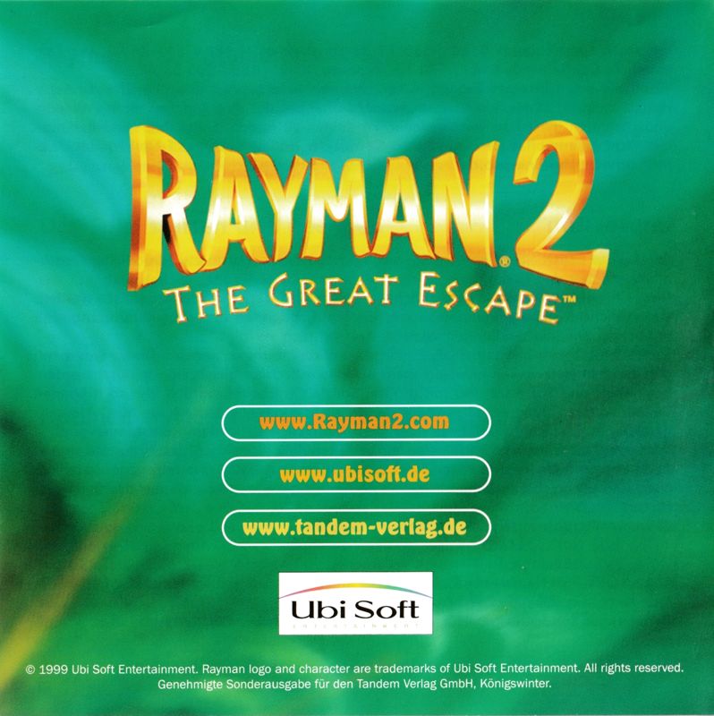 Manual for Rayman 2: The Great Escape (Windows) (Tandem Verlag release): Back