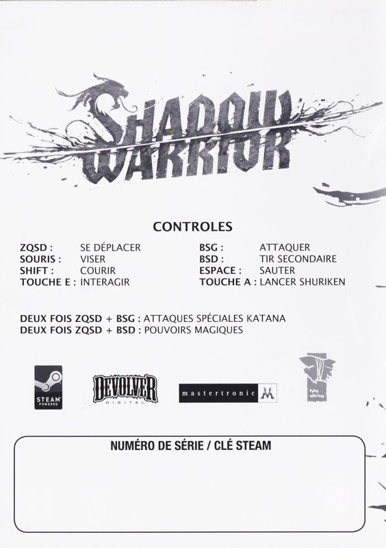 Inside Cover for Shadow Warrior (Windows): Left