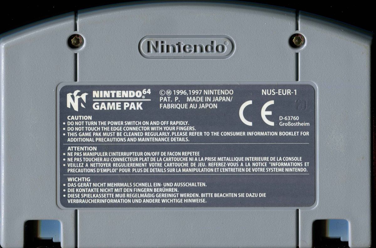 Media for Kobe Bryant in NBA Courtside (Nintendo 64): Back