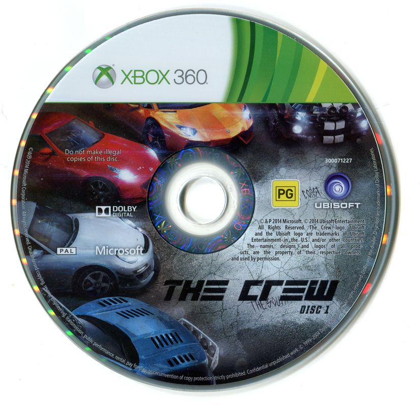 Media for The Crew (Xbox 360): Disc 1