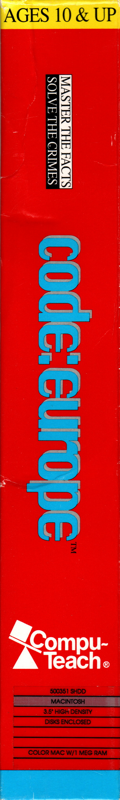Spine/Sides for Code: Europe (Macintosh): Left