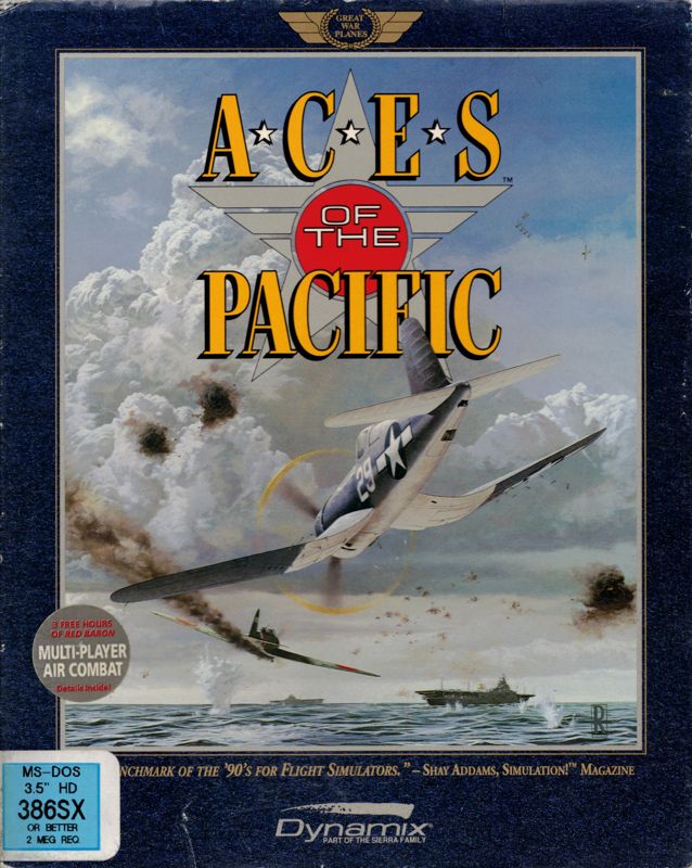 Front Cover for Aces of the Pacific (DOS) (v1.01 - 3.5" Disk release)