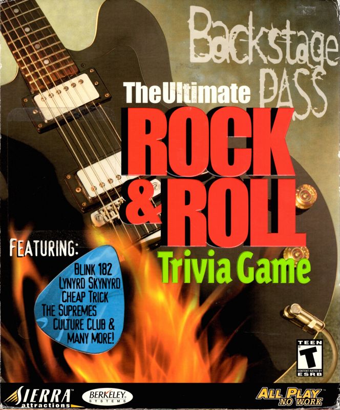 Front Cover for Backstage Pass: The Ultimate Rock & Roll Trivia Game (Windows)