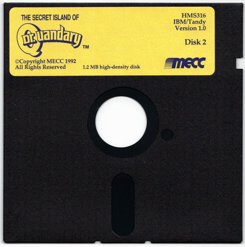 Media for The Secret Island of Dr. Quandary (DOS) (Alternate Box Art): 5.25" Disk 2