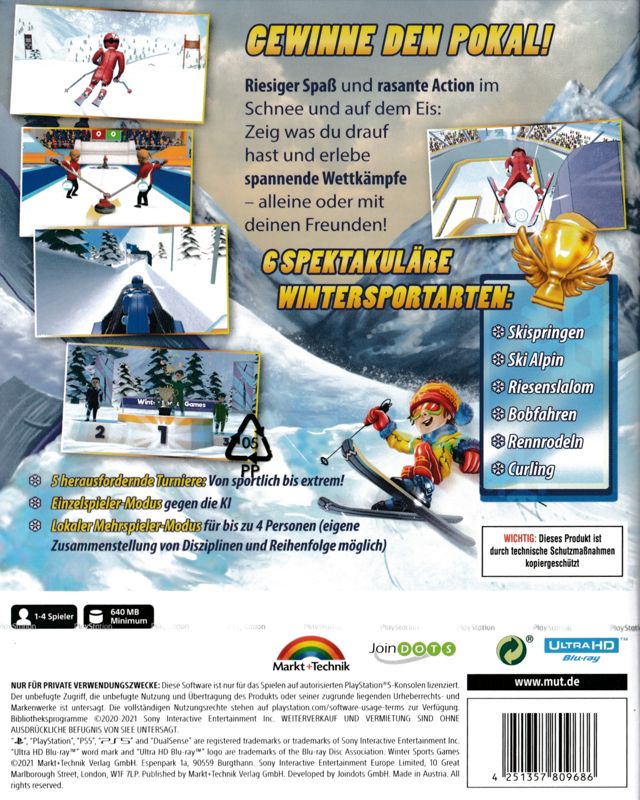 Back Cover for Winter Sports Games (PlayStation 5)