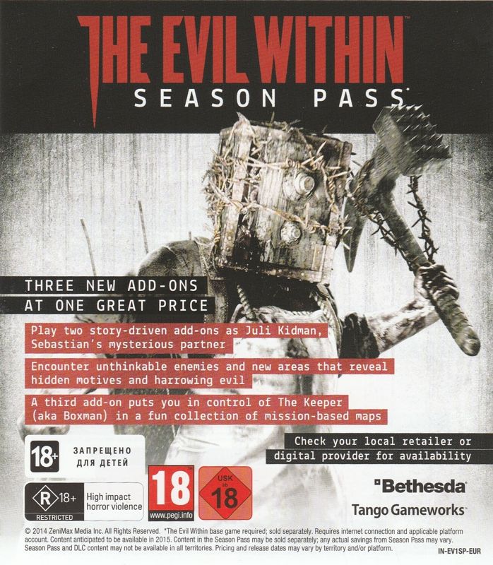 Advertisement for The Evil Within (Limited Edition) (Windows): Season Pass - Front