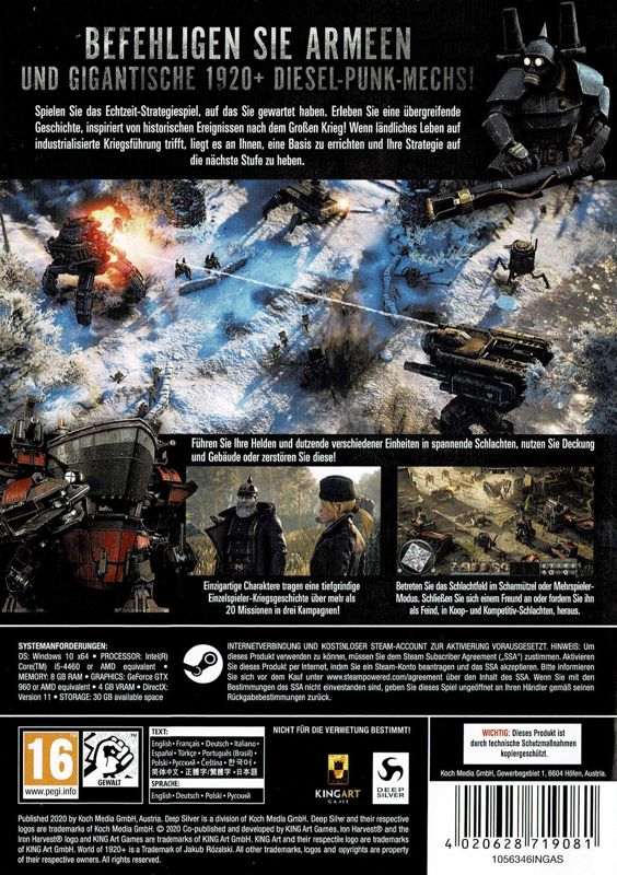 Back Cover for Iron Harvest (Windows)