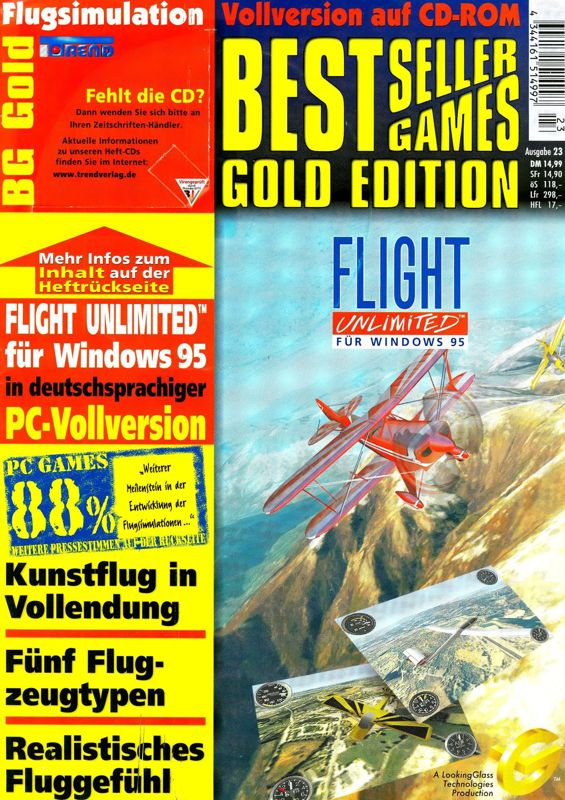 Front Cover for Flight Unlimited (Windows) (BestSeller Games Gold Edition #23 Covermount)