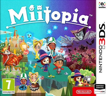 Front Cover for Miitopia (Nintendo 3DS) (download release)