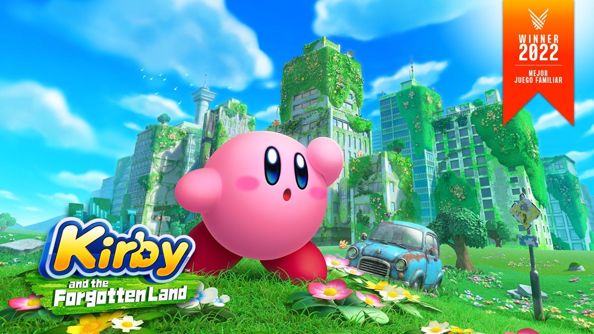 Front Cover for Kirby and the Forgotten Land (Nintendo Switch) (download release): "2022 Winner" Cover Version