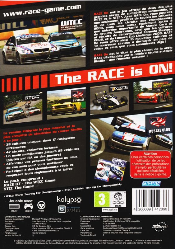 Back Cover for Race On Bundle (Windows)