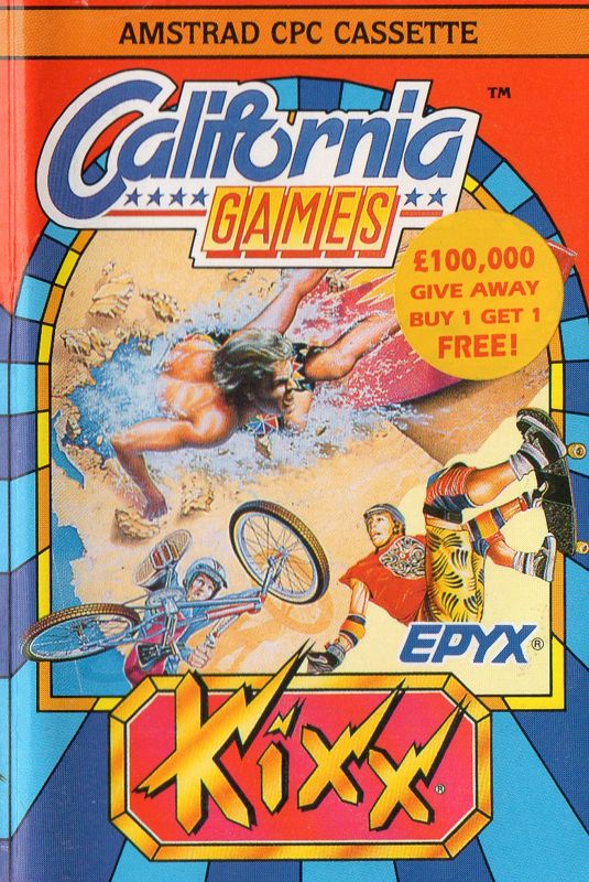 Front Cover for California Games (Amstrad CPC) (Kixx budget release)