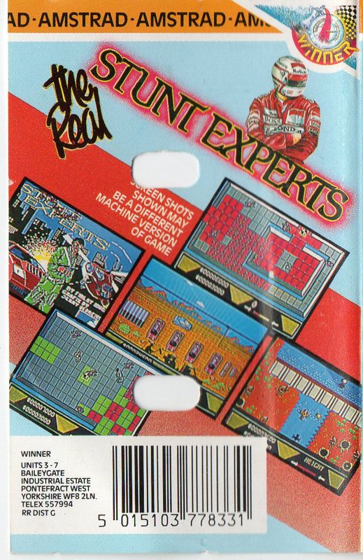 Back Cover for The Real Stunt Experts (Amstrad CPC)