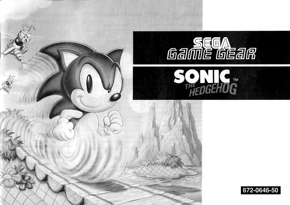 Manual for Sonic the Hedgehog (Game Gear): Front