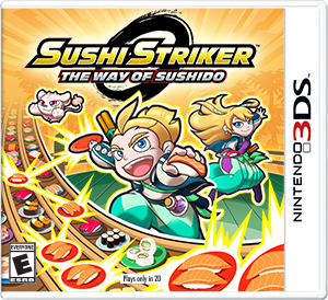 Front Cover for Sushi Striker: The Way of Sushido (Nintendo 3DS) (download release)