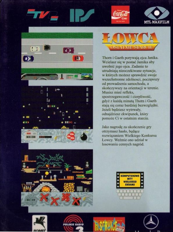 Back Cover for Łowca: Ostatnie Starcie (Amiga)