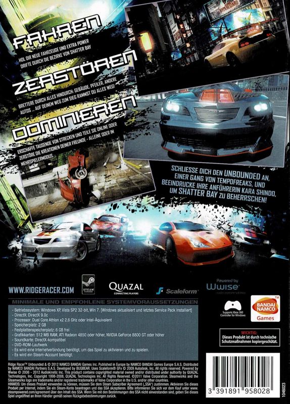 Ridge Racer: Unbounded - Limited Edition cover or packaging material ...