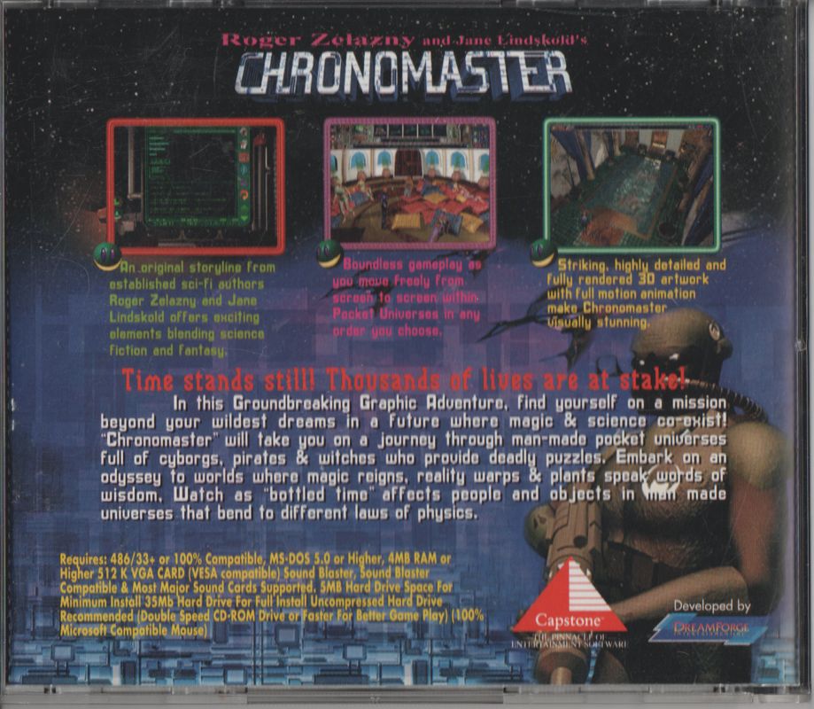 Back Cover for Chronomaster (DOS)