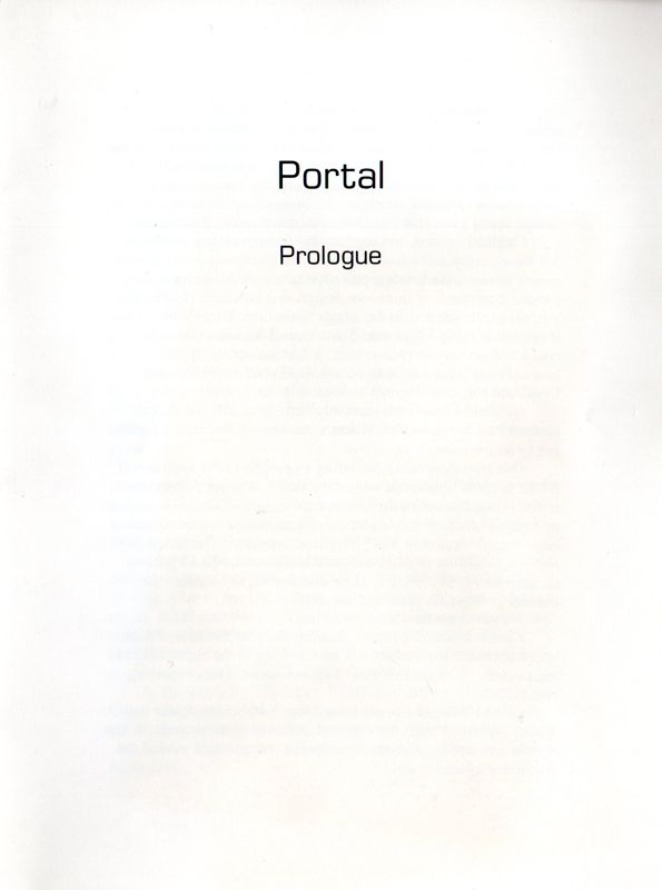 Manual for Portal (Commodore 64): Portal: Prologue