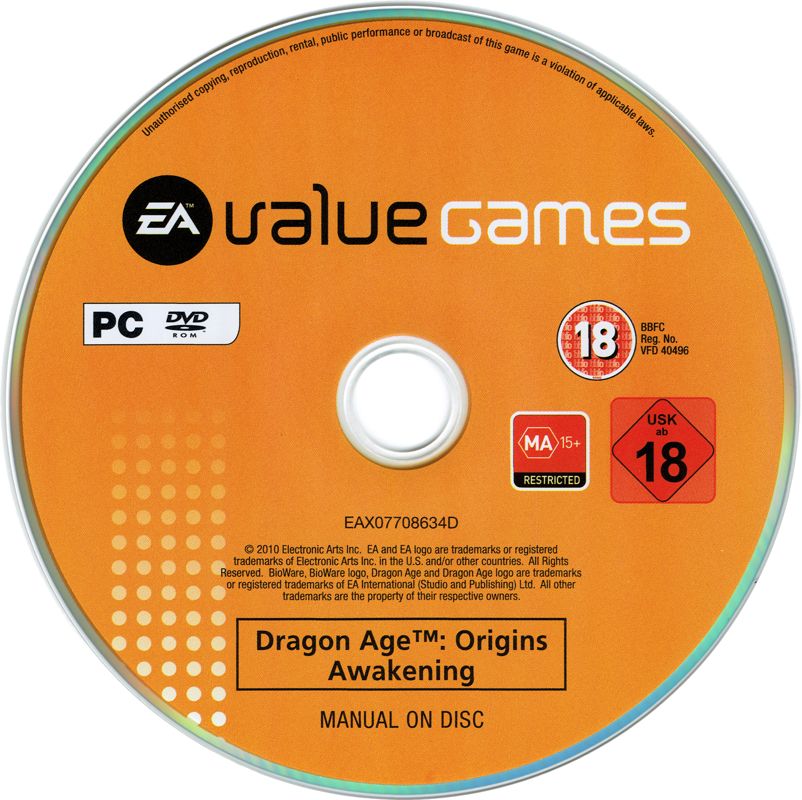 Media for Dragon Age: Origins - Awakening (Windows) (EA Value Games release)