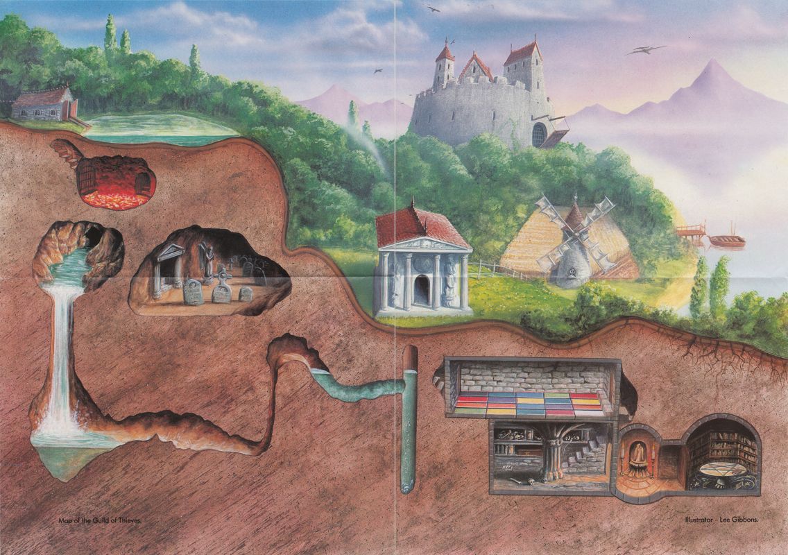 Extras for The Magnetic Scrolls Collection (Amiga): Poster Map Guild of Thieves