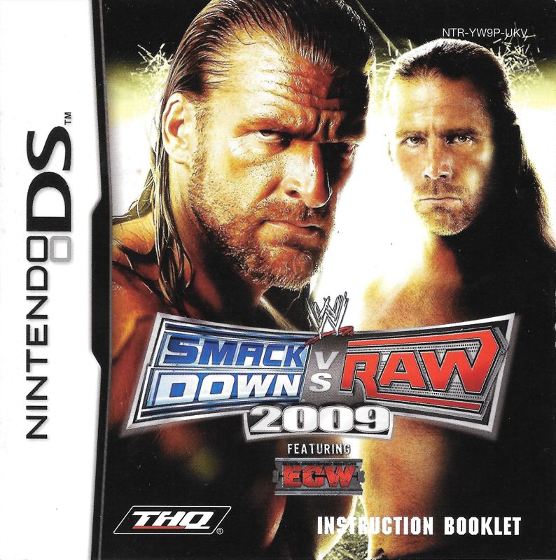 Manual for WWE Smackdown vs. Raw 2009 (Nintendo DS): Front