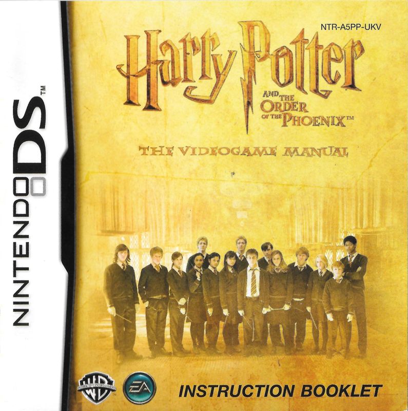 Manual for Harry Potter and the Order of the Phoenix (Nintendo DS): Front