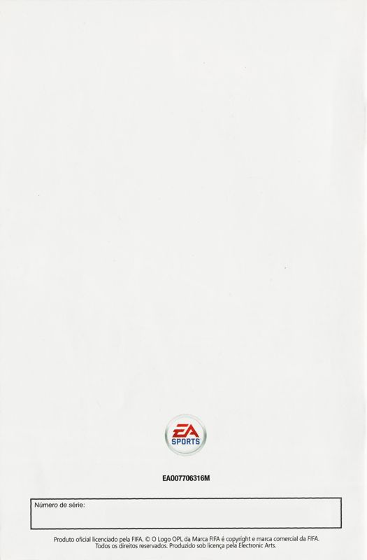 Manual for FIFA Soccer 09 (Windows): Back