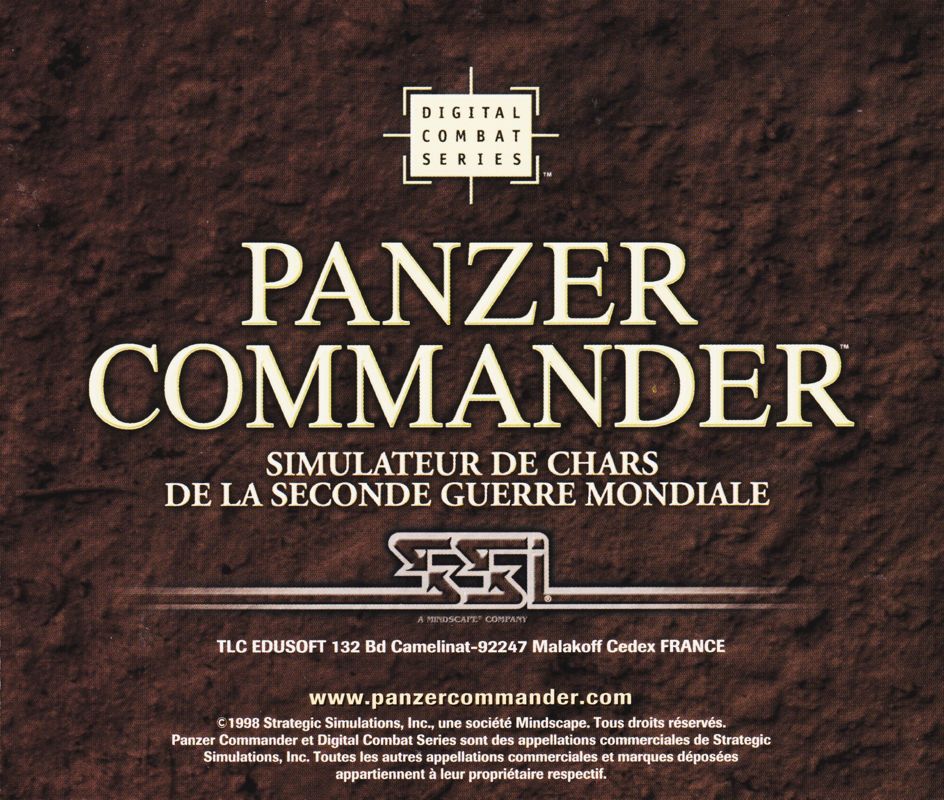 Other for Panzer Commander (Windows): Jewel Case - Back