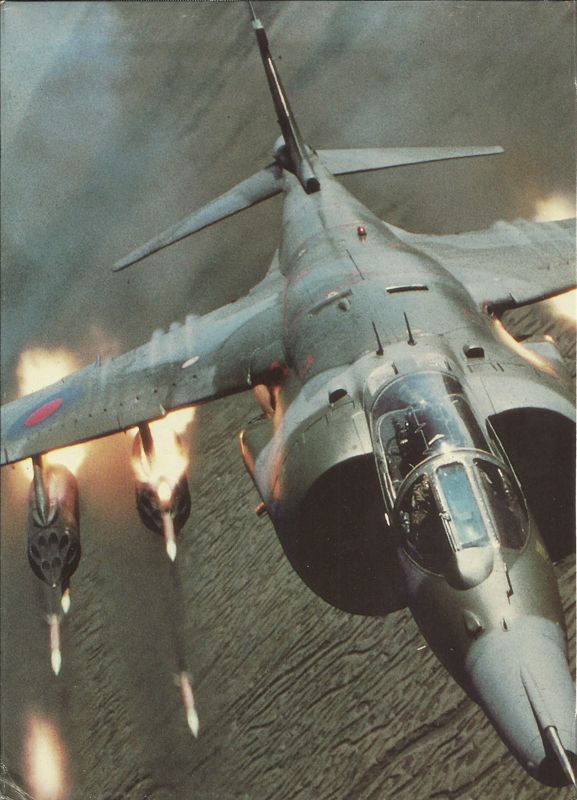 Inside Cover for Harrier Combat Simulator (DOS): Left Side
