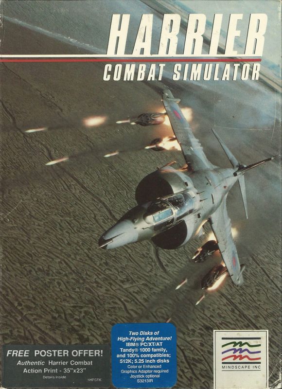 Front Cover for Harrier Combat Simulator (DOS)