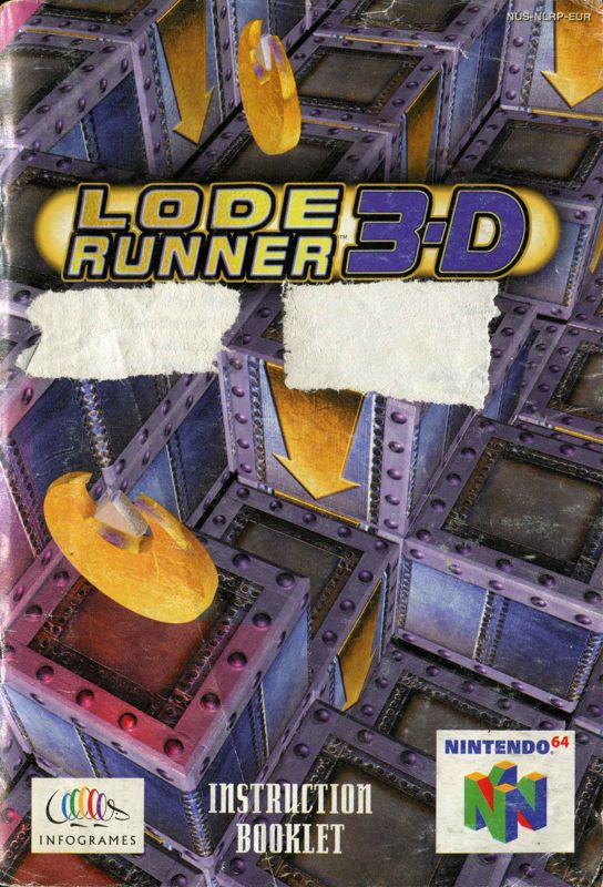 Manual for Lode Runner 3-D (Nintendo 64): Front