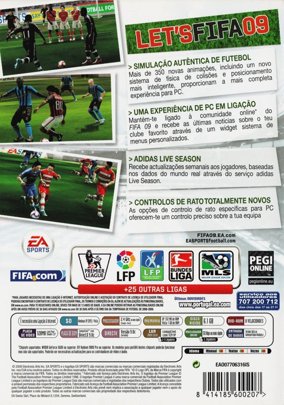 FIFA Soccer 09 cover or packaging material - MobyGames