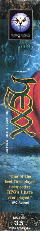 Spine/Sides for Hexx: Heresy of the Wizard (DOS): Left