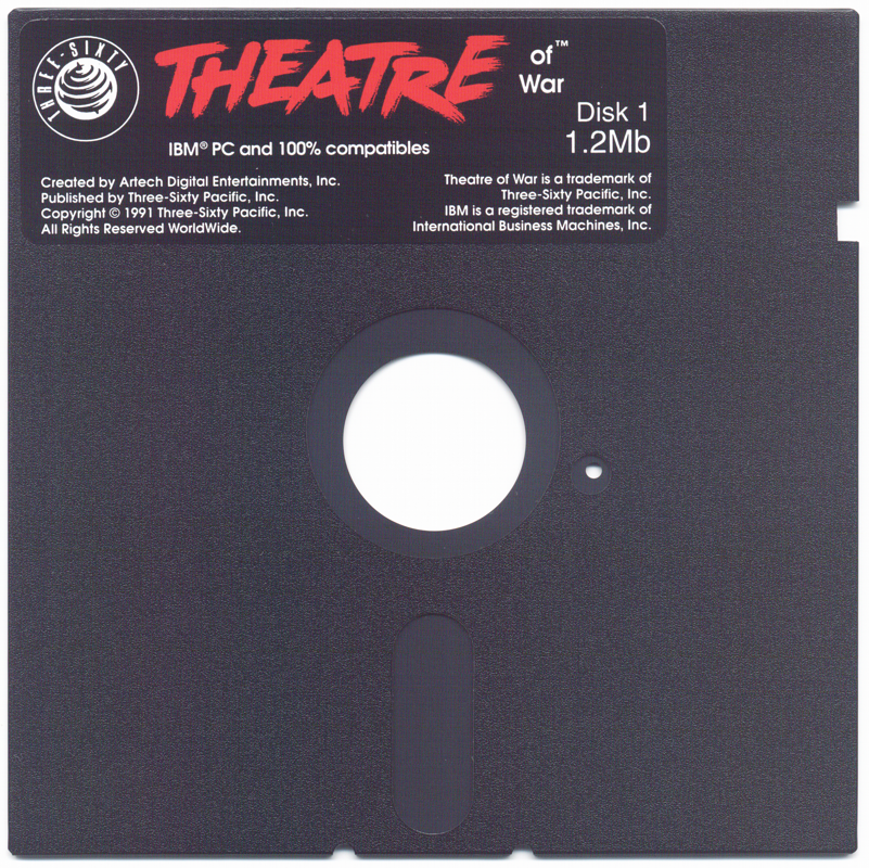 Media for Theatre of War (DOS) (5.25" disk release): Disk 1